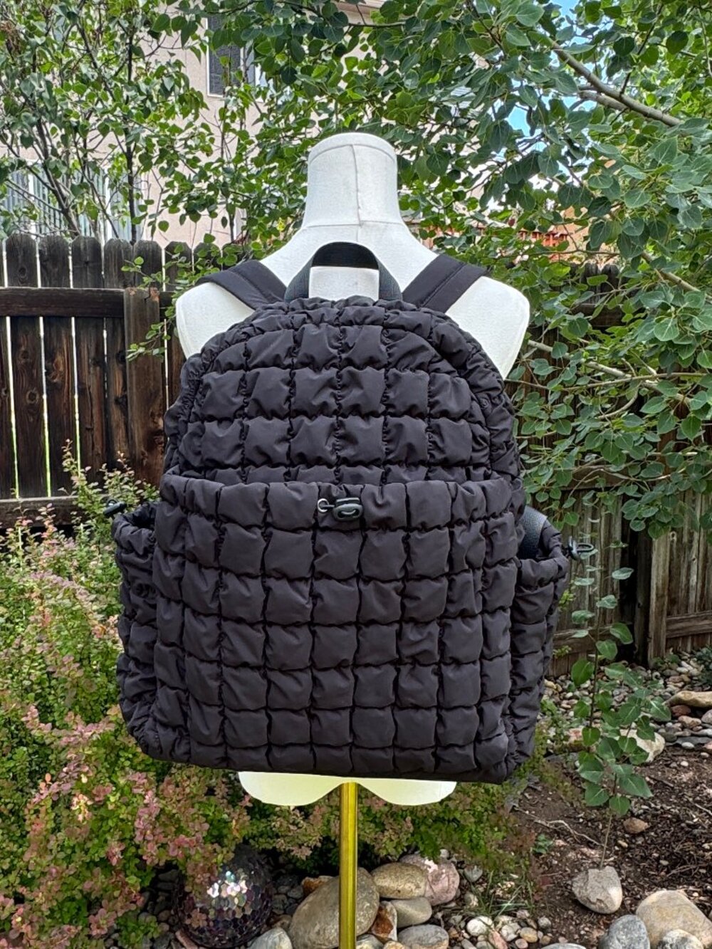 NWT Quilted Puffer Backpack and Makeup Bag